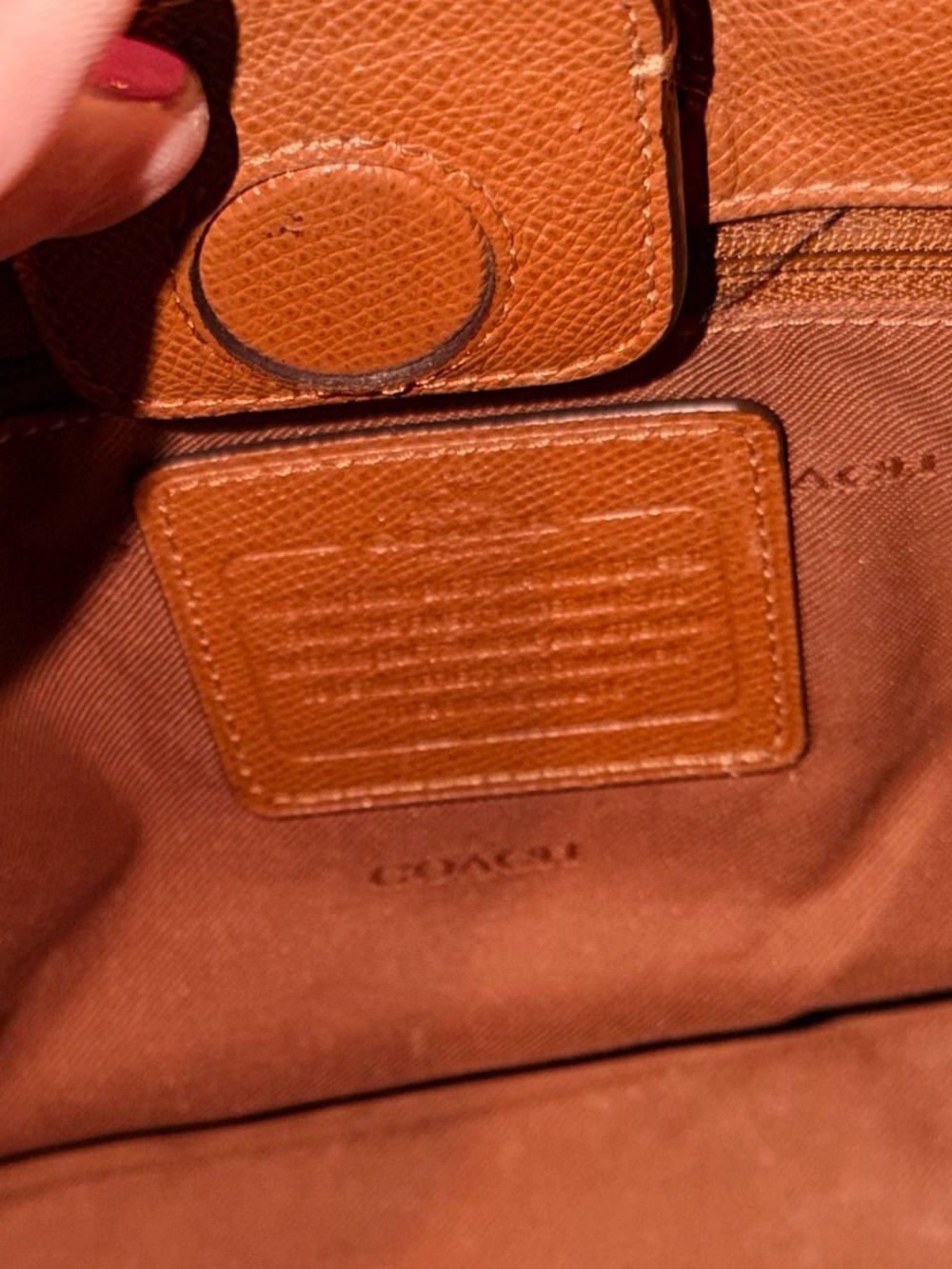 Coach Stanton Carryall 26 in Crossgrain Leather - Saddle/Silver - Picture 10 of 11